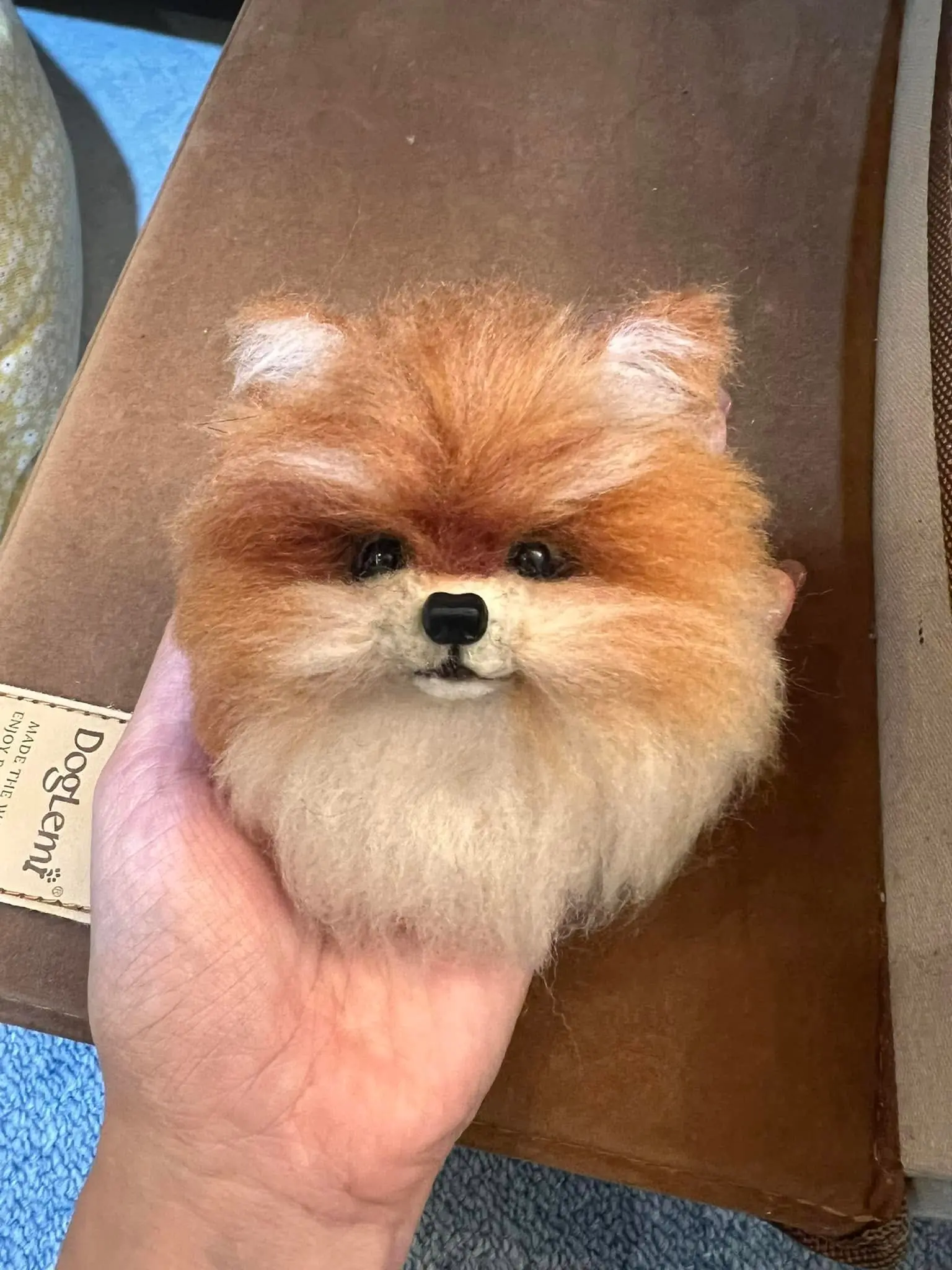 博美犬羊毛氈成品